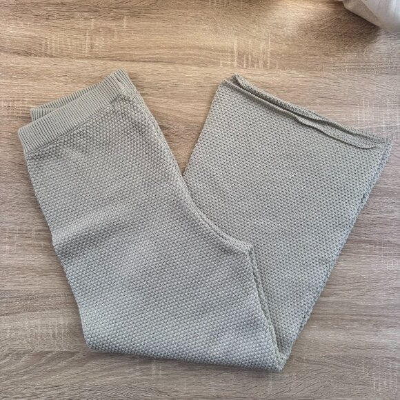 New Free People Hailee Sweater Set Small Grey Taupe 2 Piece Wide Leg Knit Lounge - Picture 3 of 8